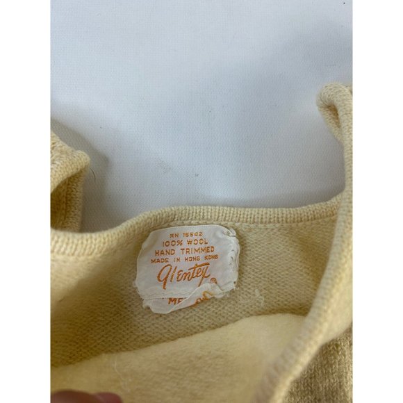 Vintage Wool Felted Yarn Country Floral Mini Micro Sweater Dress - Picture 2 of 11